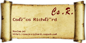 Csécs Richárd névjegykártya