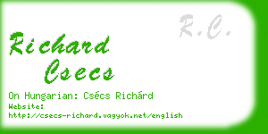 richard csecs business card