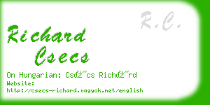 richard csecs business card